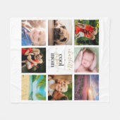 Coole Super Moeder Gepersonaliseerde 8 Foto Collag Fleece Deken (Voorkant (Horizontaal))