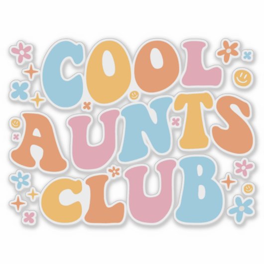 Coole tantes Club III Sticker (Voorkant)