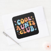 Coole tantes Club III Vierkante Sticker (Envelop)