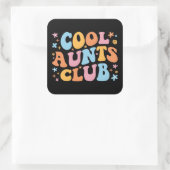 Coole tantes Club III Vierkante Sticker (Tas)