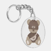 Coole teddybeer: het beste berenontwerp sleutelhanger (Voorkant Links)