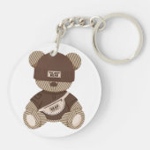 Coole teddybeer: het beste berenontwerp sleutelhanger (Achterkant)