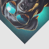 Coole Terrence, Black Lab in leren jas Tissue Tissuepapier (Detail)