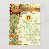 coole Thanksgiving gedicht vintage Briefkaart (Voorkant)