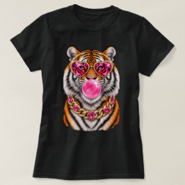 Coole Tijger Brul Luipaard Zonnebril Funny Glam T-shirt