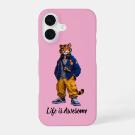 Coole Tijger in Streetwear Kunst - Stedelijke Stij iPhone 16 Hoesje