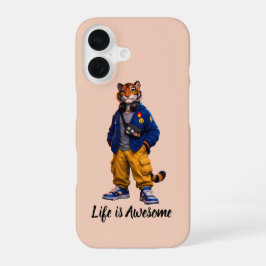 Coole Tijger in Streetwear Kunst - Stedelijke Stij iPhone 16 Hoesje