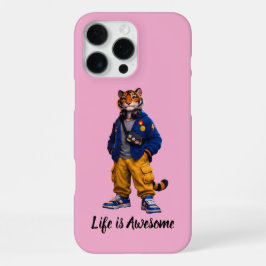 Coole Tijger in Streetwear Kunst - Stedelijke Stij iPhone 16 Pro Max Hoesje