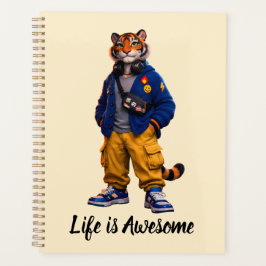 Coole Tijger in Streetwear Kunst - Stedelijke Stij Planner