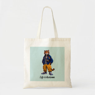 Coole Tijger in Streetwear Kunst - Stedelijke Stij Tote Bag