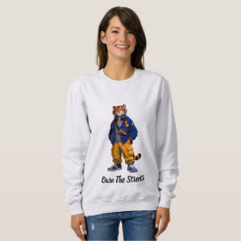 Coole Tijger in Streetwear Kunst - Stedelijke Stij Trui