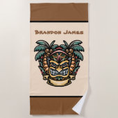 coole tiki head add name strandlaken (Voorkant)