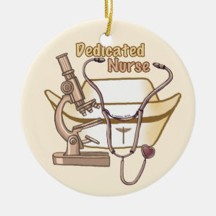 Coole toegewijde verpleegster keramisch ornament