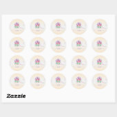 Coole Trendy Aquarel Macarons Ronde Sticker (Vel)