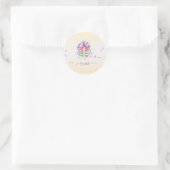Coole Trendy Aquarel Macarons Ronde Sticker (Tas)
