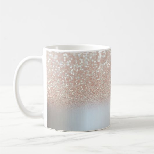 Coole trendy glitter,zilver - Persoonlijk Koffiemok (Links)