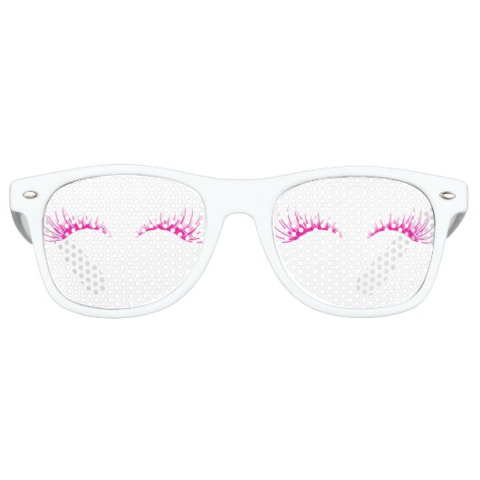 Coole trendy nep wimpers retro zonnebril (Voorkant)