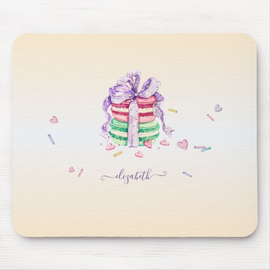 Coole trendy waterverf macarons  muismat (Voorkant)