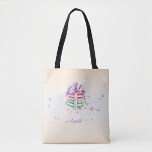Coole trendy waterverf macarons tote bag