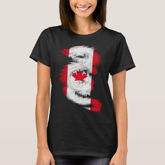 Coole Trippy draak EDM raves techno Canada Canadia T-shirt (Voorkant)
