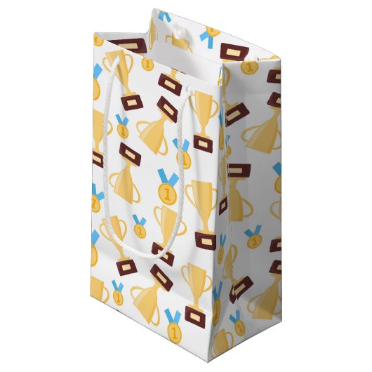 coole trofee heeft een hoop trofee klein cadeauzakje (Voorkant Gekanteld)