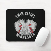 Coole Twin Cities Minnesota Mn Honkbal Skyline St Muismat (Met muis)