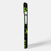 coole typografie kalm groene naam op zwart Case-Mate iPhone case (Achterkant / Links)