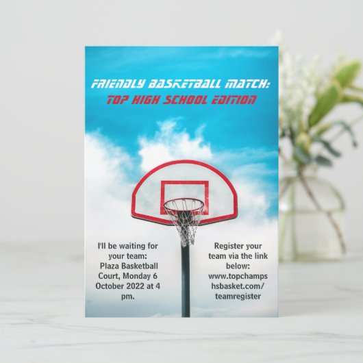 coole uitnodiging briefkaart : middelbare schoolto (Staand voorkant)