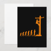 Coole unieke evolutie van geschenk voor elektricie notitiekaartje (Voorkant / Achterkant)