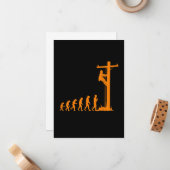 Coole unieke evolutie van geschenk voor elektricie notitiekaartje (Voorkant / Achterkant in situ)