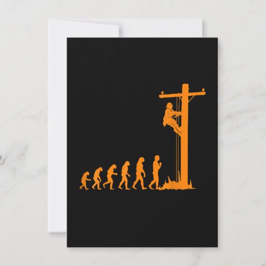 Coole unieke evolutie van geschenk voor elektricie notitiekaartje (Voorkant)