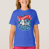 coole unisex Happy Fourth JulHappy T-shirt (Voorkant)