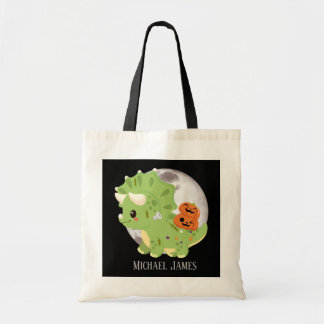 coole unisex kinder dinosaurus voeg de naam Hallow Tote Bag