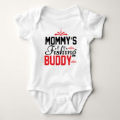 coole unisex mama's visserijvriendjeswoordkunst romper (Voorkant)