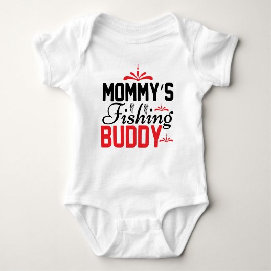 coole unisex mama's visserijvriendjeswoordkunst romper (Voorkant)