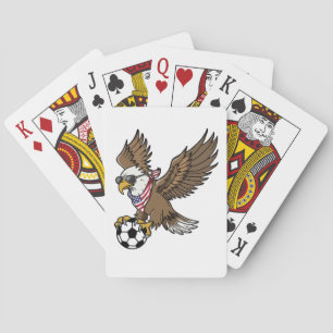 Coole USA Voetbal Adelaar Zonnebril Vintage Patrio Pokerkaarten