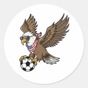 Coole USA Voetbal Adelaar Zonnebril Vintage Patrio Ronde Sticker