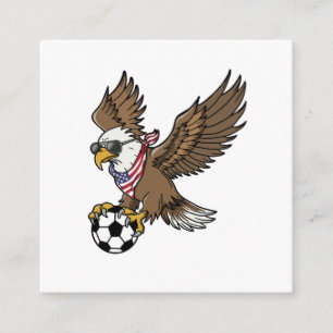 Coole USA-voetbaladelaar-zonnebril vintage patriot Informatiekaartje