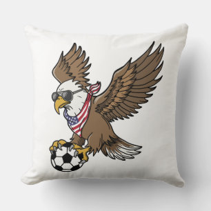 Coole USA-voetbaladelaar-zonnebril vintage patriot Kussen