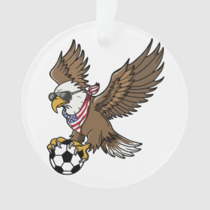 Coole USA-voetbaladelaar-zonnebril vintage patriot Ornament