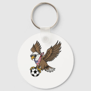 Coole USA-voetbaladelaar-zonnebril vintage patriot Sleutelhanger