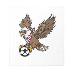 Coole USA-voetbalarend-zonnebril vintage-patriotti Notitieblok