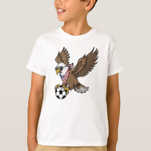 Coole USA-voetbalarend-zonnebril vintage-patriotti T-shirt