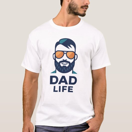 Coole Vader Zonnebril Stijl T-shirt (Voorkant)