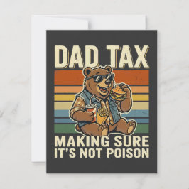 Coole Vaderbeer Grappige Snacktijd Design  Notitiekaartje