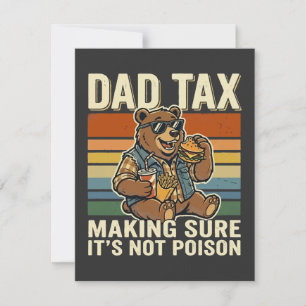 Coole Vaderbeer Grappige Snacktijd Design Notitiekaartje