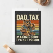 Coole Vaderbeer Grappige Snacktijd Design Notitiekaartje (Voorkant / Achterkant in situ)