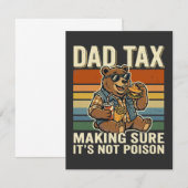 Coole Vaderbeer Grappige Snacktijd Design Notitiekaartje (Voorkant / Achterkant)
