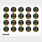 Coole vaders leren hun kinderen om Byrbecue BBQ te Ronde Sticker (Vel)