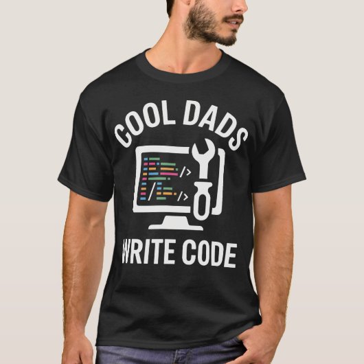 Coole vaders schrijven code Funny programmeur Code T-shirt (Voorkant)